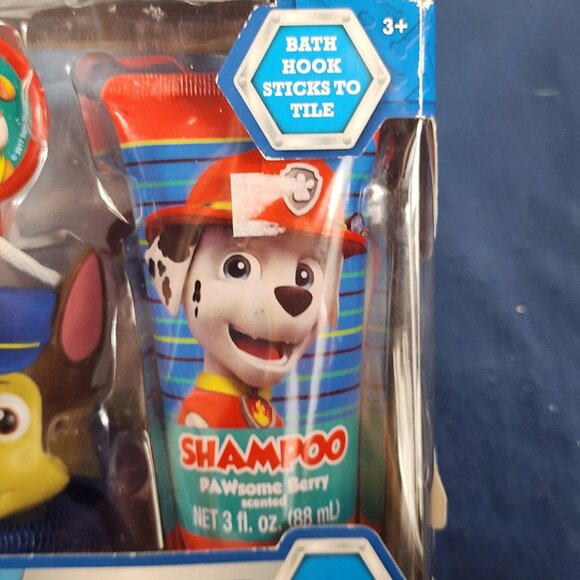 Nickelodeon Paw Patrol 4pc Soap Scrub Shampoo Body Wash Scrubby Hook Bath Set - Picture 6 of 16
